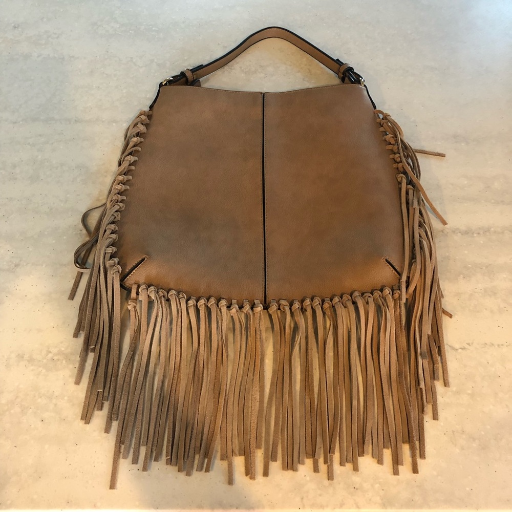 Moda Luxe Fringe Hobo Bag